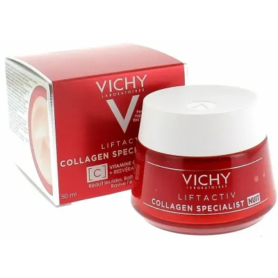 VICHY LIFTACTIV COLLAGEN SPECIALIST CREME DE NUIT ANTI RIDES + VITAMINE C 50ML VICHY LIFTACTIV COLLAGEN SPECIALIST CREME DE NUIT ANTI RIDES + VITAMINE C 50ML