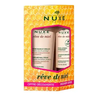 NUXE RÊVE DE MIEL DUO STICK LÈVRES ET CRÈME MAINS NUXE RÊVE DE MIEL DUO STICK LÈVRES ET CRÈME MAINS