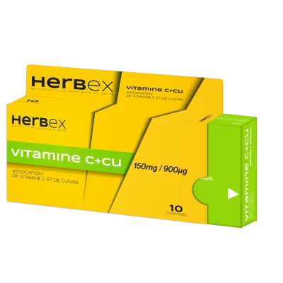HERBEX VITAMINE C+CU 150MG/90UG 10 COMPRIMES HERBEX VITAMINE C+CU 150MG/90UG 10 COMPRIMES