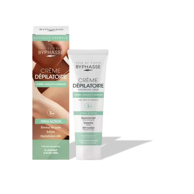 BYPHASSE CREME DEPILATOIRE ALOE VERA EFFET CALMANT 125ML