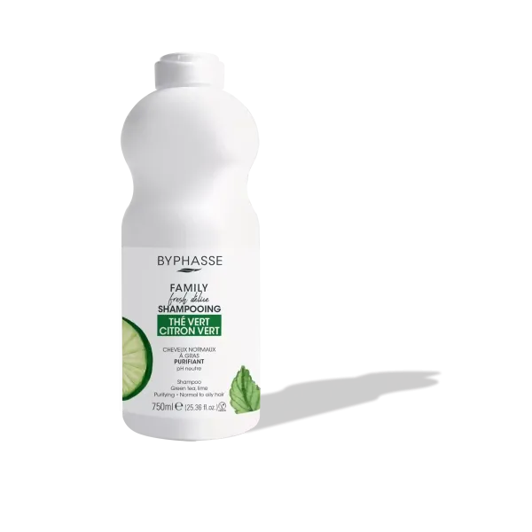 BYPHASSE FAMILY SHAMPOOING THE VERT CITRON VERT CHEVEUX GRAS 750ML