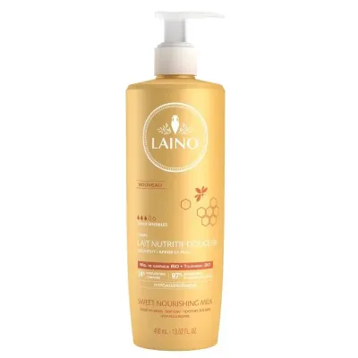 LAINO LAIT NUTRITIF DOUCEUR MIEL DE GARRIGUE BIO ET TOURNESOL BIO 400ML