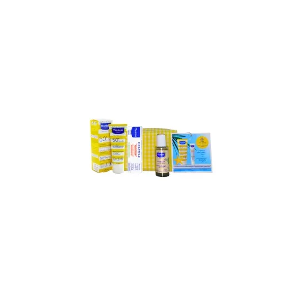 MUSTELA TROUSSE JAUNE LAIT SOLAIRE 100ML+CICASTELA CREME REPARATRICE 40ML+GEL LAVANT BIO 45ML (OFFERT)