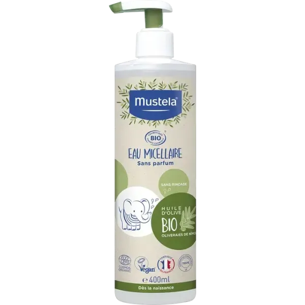MUSTELA BIO EAU MICELLAIRE SANS RINÇAGE 400ML