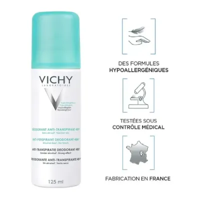VICHY DEODORANT ANTI TRANSPIRANT 48H AEROSOL 125ML VICHY DEODORANT ANTI TRANSPIRANT 48H AEROSOL 125ML