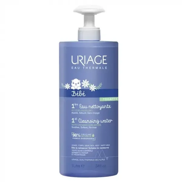 URIAGE BEBE 1ERE EAU NETTOYANTE VISAGE CORPS ET SIEGE 1L