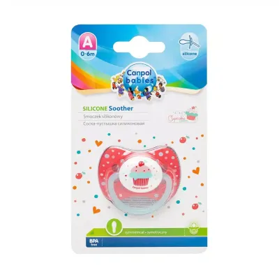 CANPOL SUCETTE SYMETRIQUE SILICONE CUPCAKE 0-6 MOIS 23/282 CANPOL SUCETTE SYMETRIQUE SILICONE CUPCAKE 0-6 MOIS 23/282