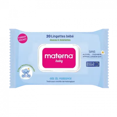 MATERNA BABY LINGETTES BOITE DE 20 BLEU