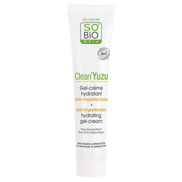 SO BIO CLEAN YUZU GEL CRÈME HYDRATANT ANTI IMPERFECTIONS BIO 40ML