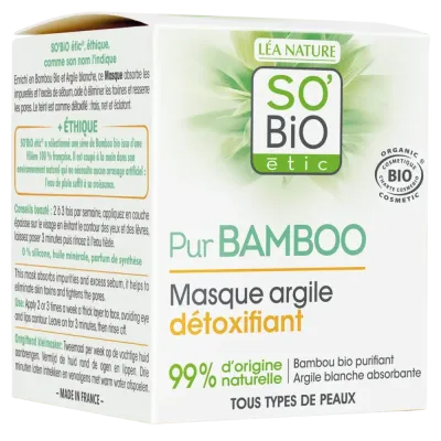 SO BIO PUR BAMBOO MASQUE ARGILE DETOXIFIANT 50ML SO BIO PUR BAMBOO MASQUE ARGILE DETOXIFIANT 50ML
