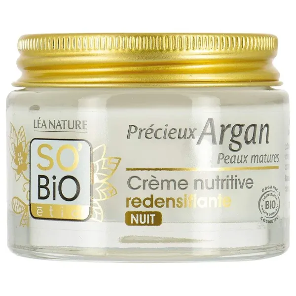 SO BIO CRÈME NUTRITIVE REDENSIFIANTE NUIT PRÉCIEUX ARGAN PEAUX MATURES 50ML