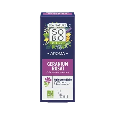 SO BIO HUILE ESSENTIELLE GÉRANIUM BEAUTÉ ET BIEN-ÊTRE 10 ML