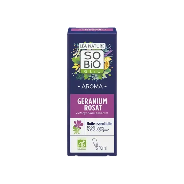 SO BIO HUILE ESSENTIELLE GÉRANIUM BEAUTÉ ET BIEN-ÊTRE 10 ML