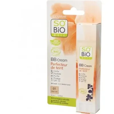 SO BIO BB CREAM 5 EN 1 PERFECTEUR DE TEINT 01 30 ML SO BIO BB CREAM 5 EN 1 PERFECTEUR DE TEINT 01 30 ML
