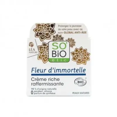 SO BIO CRÈME RICHE RAFFERMISSANTE – FLEUR D’IMMORTELLE 50 ML