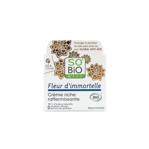 SO BIO CRÈME RICHE RAFFERMISSANTE – FLEUR D’IMMORTELLE 50 ML
