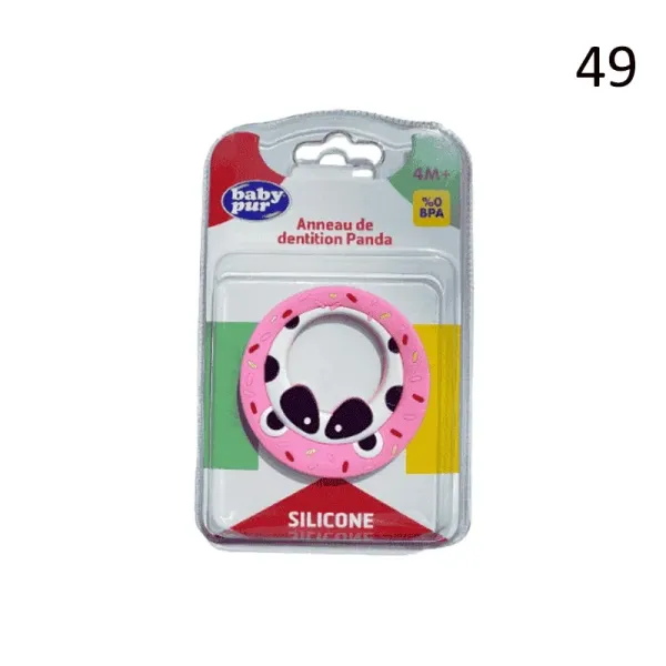 BABY PUR ANNEAU DE DENTITION ANIMAUX EN SILICONE 4M+
