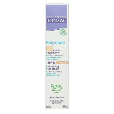 JONZAC BB CREME HYDRATANTE BIO SPF10 TEINTEE MEDIUM 40ML