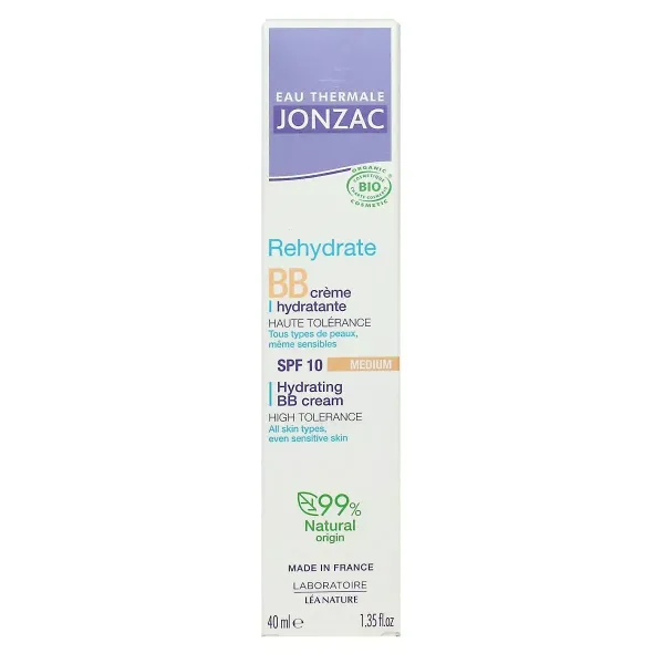 JONZAC BB CREME HYDRATANTE BIO SPF10 TEINTEE MEDIUM 40ML