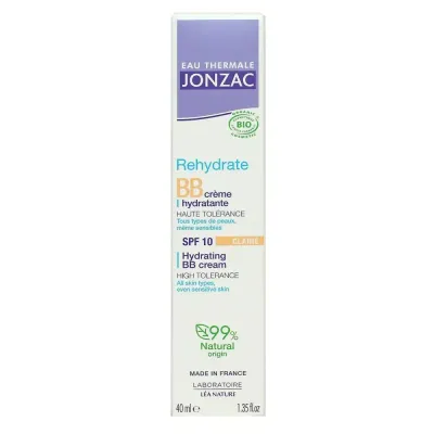 JONZAC BB CREME HYDRATANTE BIO SPF10 TEINTEE CLAIRE 40ML JONZAC BB CREME HYDRATANTE BIO SPF10 TEINTEE CLAIRE 40ML