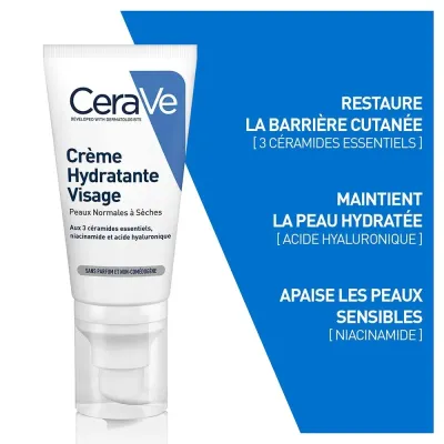 CERAVE CREME HYDRATANTE VISAGE PNS 52 ML CERAVE CREME HYDRATANTE VISAGE PNS 52 ML