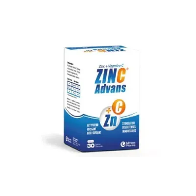 ADVANS PHARMA ZINC ADVANS 30 GELULES