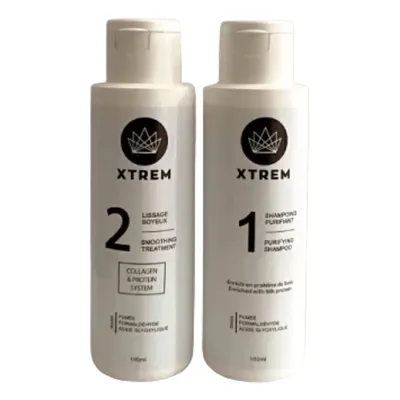 XTREM KERATIN MINI KIT SHAMPOING PURIFIANT 100ML+LISSAGE SOYEUX 100ML