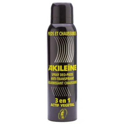 AKILEINE SPRAY NOIR DEODORANT PIEDS ANTI TRANSPIRANT 150ML