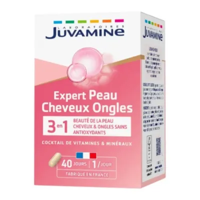 JUVAMINE EXPERT PEAU CHEVEUX ONGLES 3EN1 40 GELULES
