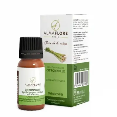 ALMAFLORE HUILE ESSENTIELLE DE CITRONNELLE 10ML