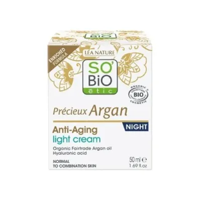 SO BIO SOIN LEGER ANTI AGE NUIT PRECIEUX ARGAN 50ML