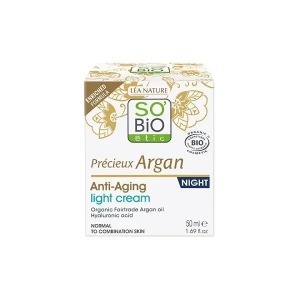 SO BIO SOIN LEGER ANTI AGE NUIT PRECIEUX ARGAN 50ML