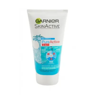 GARNIER PURE ACTIVE NETTOYANT 3 EN 1 - 150 ML GARNIER PURE ACTIVE NETTOYANT 3 EN 1 - 150 ML
