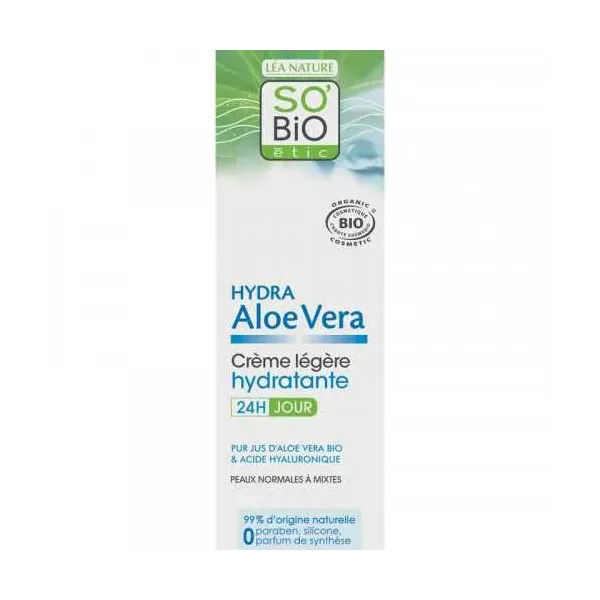 SO BIO HYDRA ALOE VERA CREME LEGERE HYDRATANTE 24H 50ML