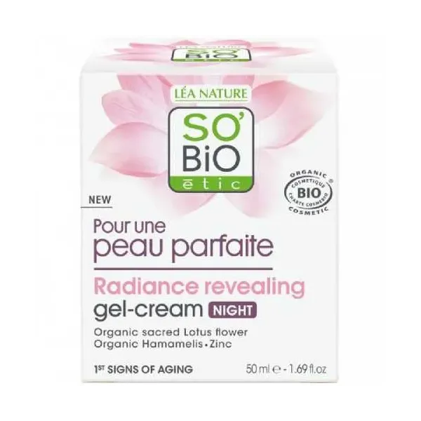 SO BIO GEL CREME REVELATEUR ECLAT NUIT 50ML