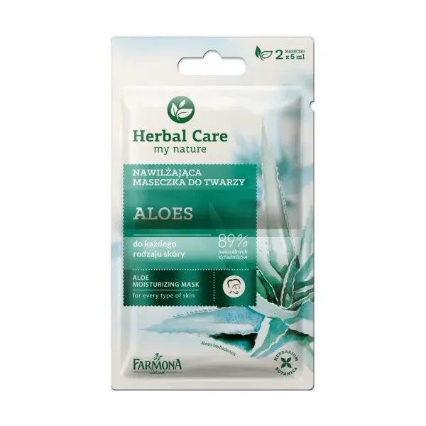 FARMONA HERBAL CARE ALOES MOISTURIZING FACE MASK 2*5G