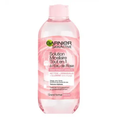 L'OREAL GARNIER SKIN ACTIVE SOLUTION MICELAIRE TOUT EN 1 A L'EAU DE ROSE PEAUX TERNES ET SENSIBLES 400ML L'OREAL GARNIER SKIN ACTIVE SOLUTION MICELAIRE TOUT EN 1 A L'EAU DE ROSE PEAUX TERNES ET SENSIBLES 400ML