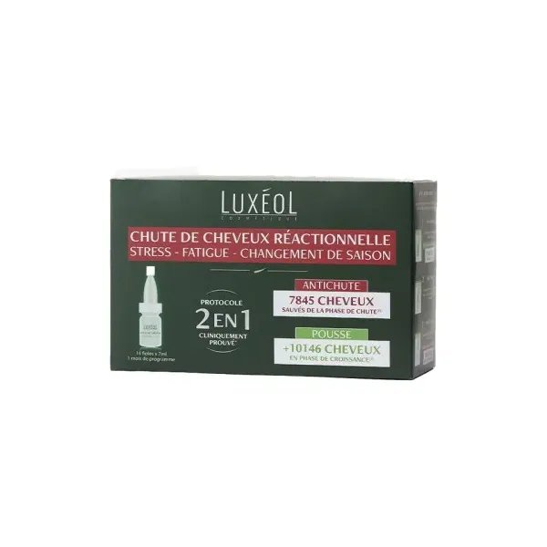 LUXEOL CHUTE DE CHEVEUX REACTIONNELLE 2EN1 14*7ML