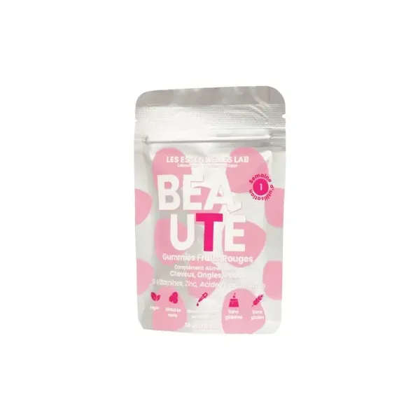 LES ESSENTIELLES LAB BEAUTE GUMMIES FRUITS ROUGES 14 GUMMIES