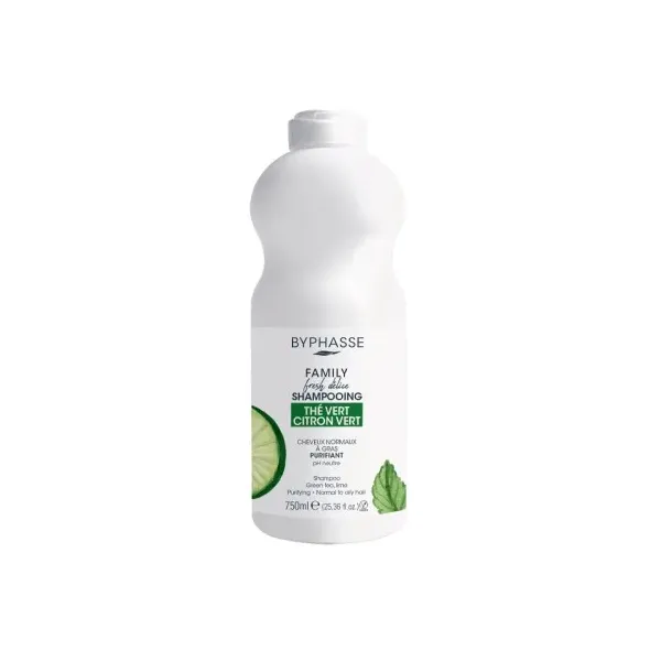 BYPHASSE FAMILY SHAMPOOING THE VERT CITRON VERT CHEVEUX GRAS 750ML