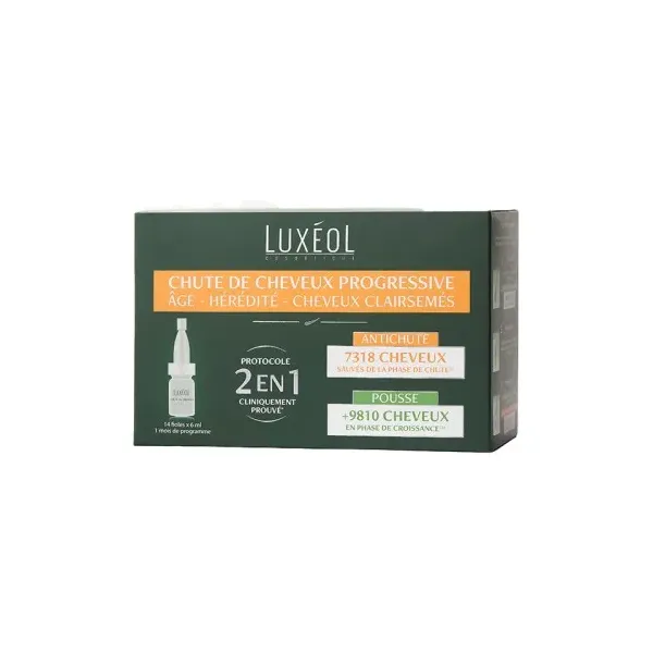 LUXEOL CHUTE DE CHEVEUX PROGRESSIVE 2EN1 14*6ML