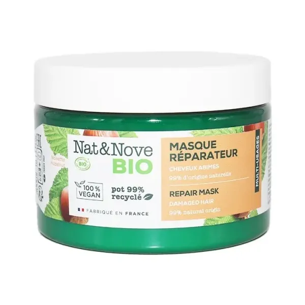 NAT&NOVE BIO SOINS CAPILLAIRES MASQUE REPARATEUR 3 EN 1 CHEVEUX ABIMES 300ML
