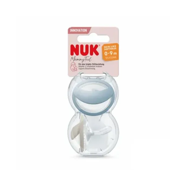 NUK 2 SUCETTES EN SILICONE MOMMYFEEL 0-9M AVEC BOITE