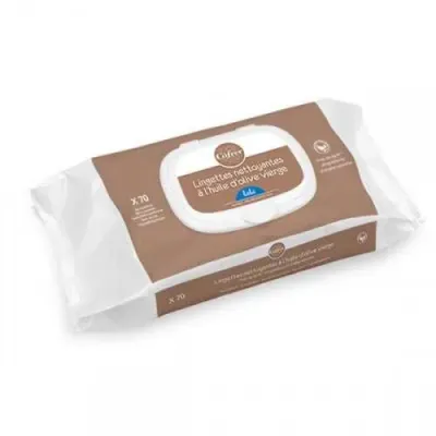 GIFRER LINGETTES NETTOYANTES A L’HUILE D’OLIVE B/70