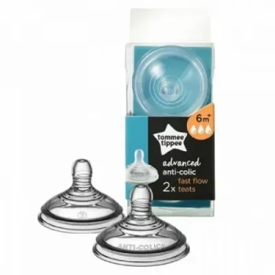 TOMMEE TIPPEE ADVANCED ANTI-COLIQUE 2 TETINES DEBIT RAPIDE 6M+ TOMMEE TIPPEE ADVANCED ANTI-COLIQUE 2 TETINES DEBIT RAPIDE 6M+