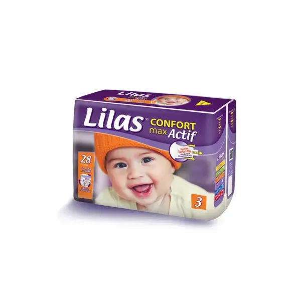 LILAS COUCHE 5-10 KG CONFORT MAX ACTIF PHARMACIE 28 PIECES