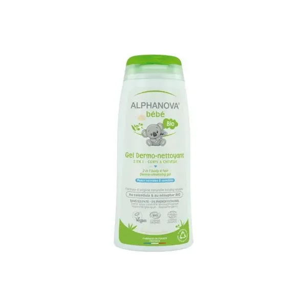 ALPHANOVA BEBE BIO GEL DERMO-NETTOYANT 2EN1 CORPS&CHEVEUX 200ML
