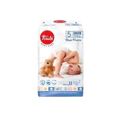 TRUDI BABY PANTS JUNIOR 12/18KG TAILLE 5 BOITE DE 11 TRUDI BABY PANTS JUNIOR 12/18KG TAILLE 5 BOITE DE 11