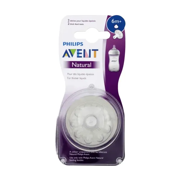 AVENT 2 TETINES NATUREL 6M+ SCF046/27