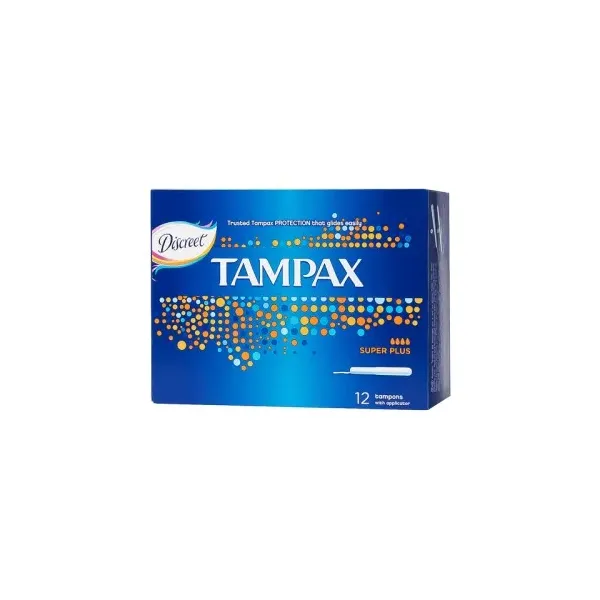 TAMPAX TAMPONS SUPER PLUS 12 PIECES